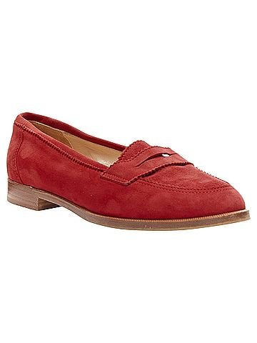 Manolo Blahnik Manolo Blahnik suede leather penny loafer (view 2)