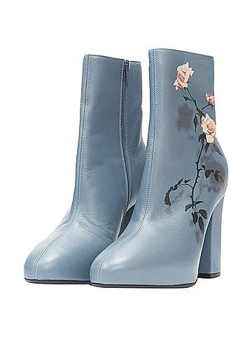 Dries Van Noten Dries Van Noten slate rose print block heel ankle boot (view 1)