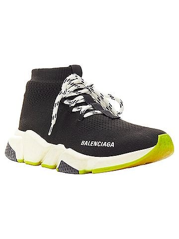Balenciaga Balenciaga speed fabric neon sole sock sneakers (view 2)