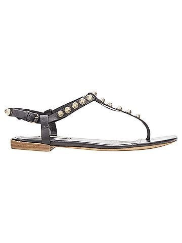 Balenciaga Balenciaga Cagole leather stud T-strap sandals (view 1)