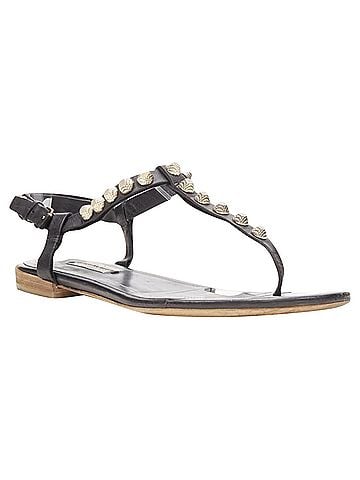 Balenciaga Balenciaga Cagole leather stud T-strap sandals (view 2)