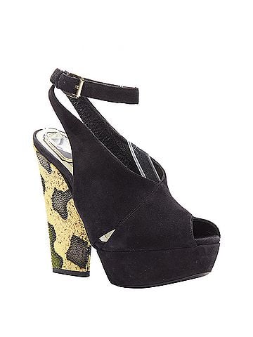 Christian Dior Christian Dior scaled leather suede platforms (view 2)