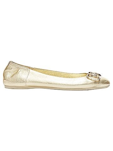 Gucci Gucci metallic Horsebbuckle round toe ballerina flats (view 1)