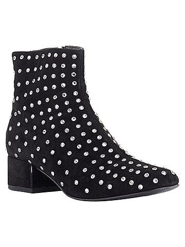 Saint Laurent Saint Laurent suede strass crystal embellished ankle boot shoe (view 2)