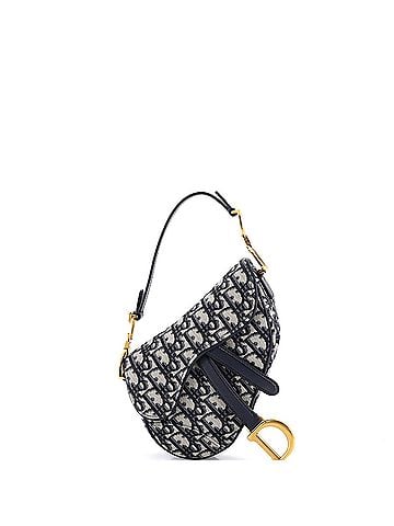 Christian Dior Saddle Handbag Oblique Canvas Mini