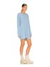 Free People Solid Blue Long Sleeve Top Size S - photo 4