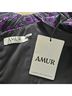 AMUR Floral Black Purple Cocktail Dress Size 2 - photo 6