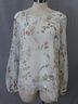Elena Baldi Floral Multi Color Long Sleeve Blouse Size L - photo 5