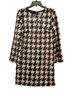 Tyler Boe 100% Polyester 100% Polyester Houndstooth Black White Cocktail Dress Size S - photo 1
