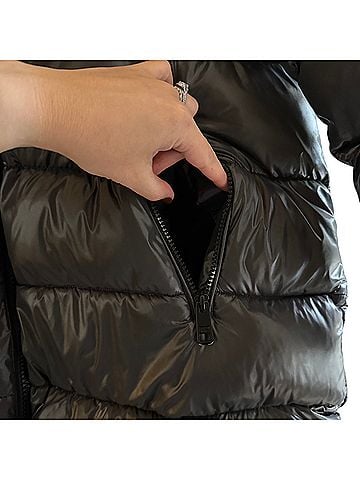 Michael Kors Longline Hooded Puffer Coat (view 2)