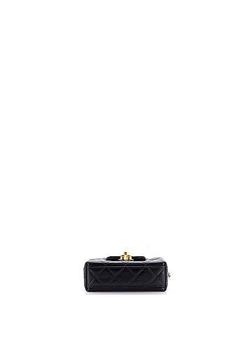 Chanel Kelly Top Handle Shopping Bag Quilted Shiny Aged Calfskin Nano (view 2)