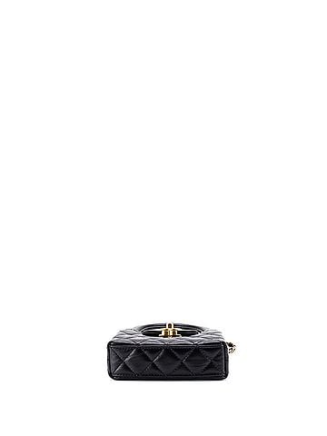 Chanel Kelly Top Handle Shopping Bag Quilted Shiny Aged Calfskin Nano (view 2)