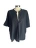 Vincent Solid Black Short Sleeve Blouse Size XL - photo 1