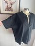 Vincent Solid Black Short Sleeve Blouse Size XL - photo 5
