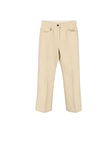 Jil Sander Jil Sander Straight-Leg Trousers in Cream Wool (view 1)