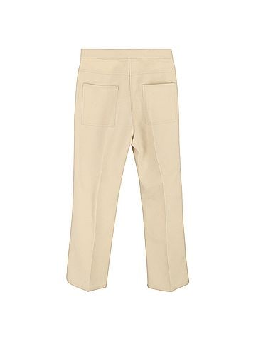 Jil Sander Jil Sander Straight-Leg Trousers in Cream Wool (view 2)