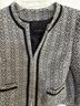 Banana Republic 75% Cotton 17% Polyester 8% Rayon 100% Polyester Tweed Black White Jacket Size 4 - photo 6