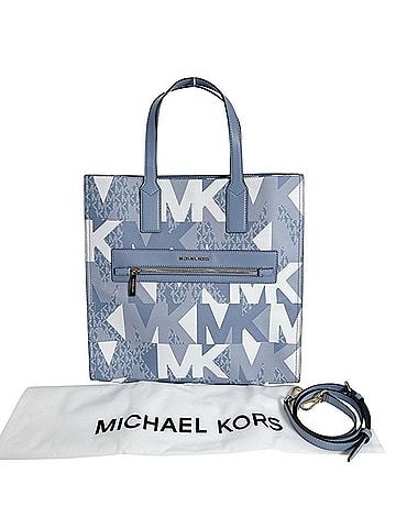 Michael Kors Michael Kors Kenley Leather Shoulder Bag, Blue, 35H1GY9T3T (view 1)