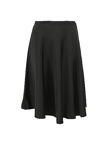 Dolce & Gabbana Dolce & Gabbana Knee-Length High-Waisted Flared Skirt in Black Acetate (view 1)