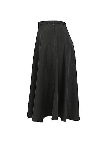 Dolce & Gabbana Dolce & Gabbana Knee-Length High-Waisted Flared Skirt in Black Acetate (view 2)