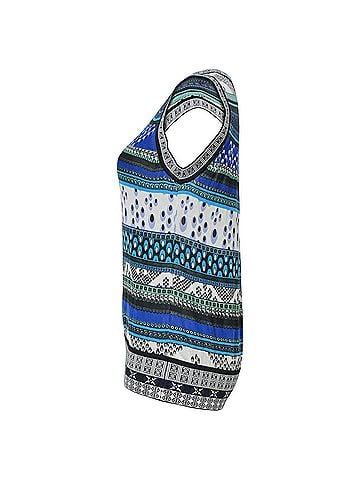 Diane von Furstenberg Diane Von Furstenberg Knitted Sleeveless Top in Blue Cotton (view 2)