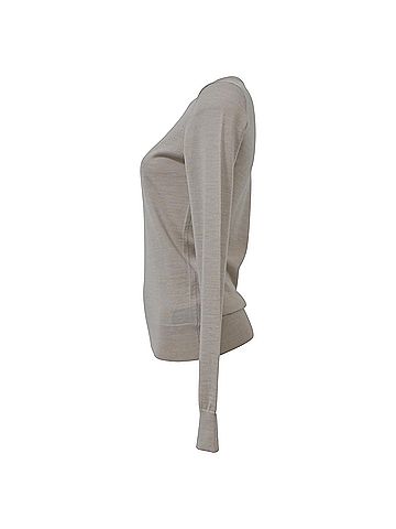 Theory Theory Crewneck Regal Sweater in Ecru Wool (view 2)