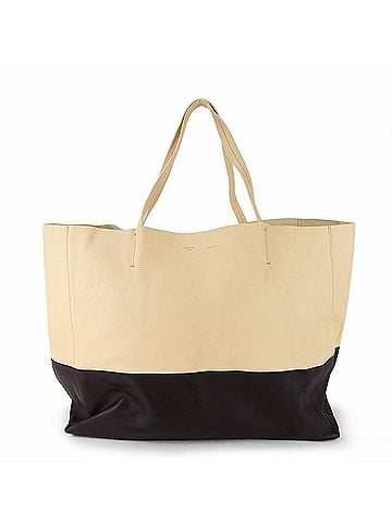 Céline Celine Tote Bag Horizontal Cabas 169263EBT Leather Beige Black Bicolor Women's CELINE (view 1)