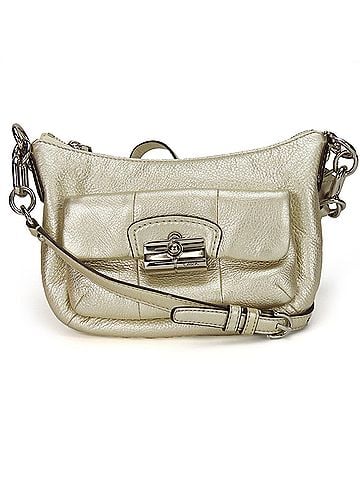 Coach Coach Shoulder Bag 14771 Christine Leather Champagne Gold Pochette Women's COACH (view 1)