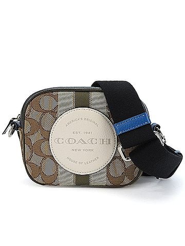 Coach Coach Shoulder Bag 2635 Signature Dempsey Canvas Leather Beige Blue Khaki Camera Pochette Women's COACH (view 1)