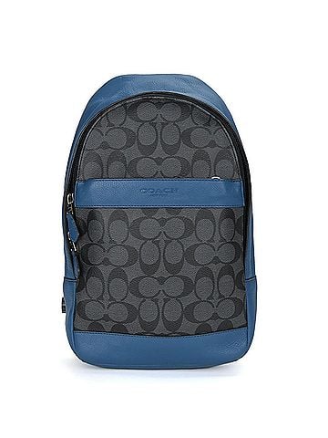 Coach Coach Shoulder Bag F72043 Signature Leather Blue Black Body Men's COACH (view 1)