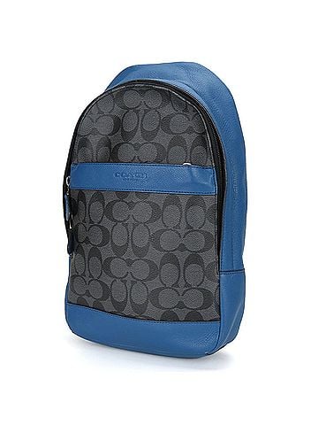 Coach Coach Shoulder Bag F72043 Signature Leather Blue Black Body Men's COACH (view 2)