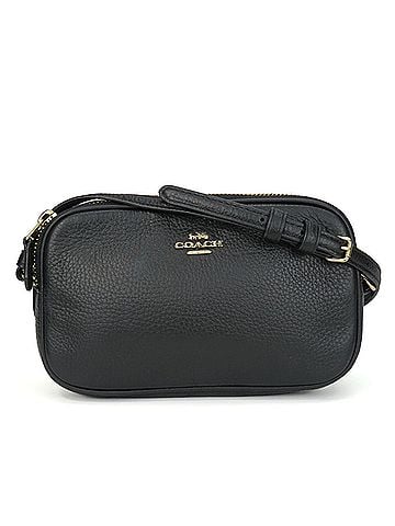 Coach Coach Shoulder Bag F30259 Leather Black Pochette Women's COACH (view 1)