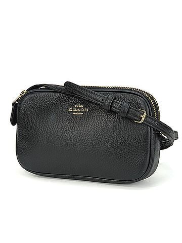 Coach Coach Shoulder Bag F30259 Leather Black Pochette Women's COACH (view 2)