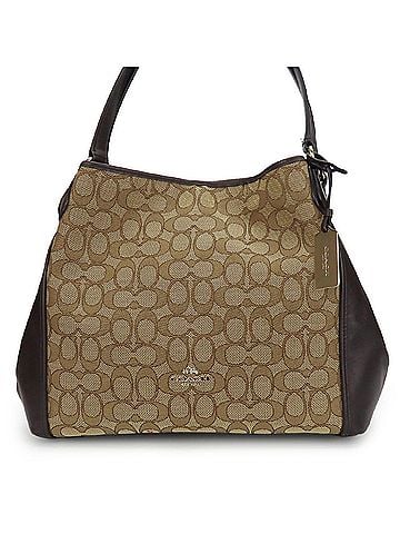 Coach Coach Tote Bag 36466 Signature Canvas Leather Dark Brown Women's COACH (view 1)