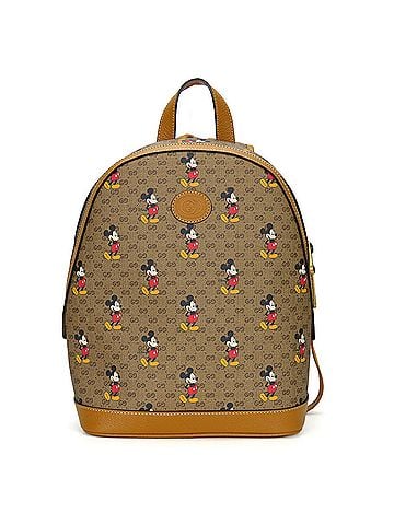 Gucci Gucci Backpack/Daypack Small Backpack 552884 GG Supreme Canvas Brown Camel Mickey Mouse x Disney Women's GUCCI (view 1)