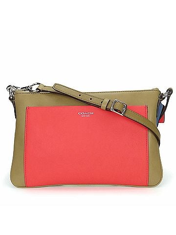 Coach Coach Shoulder Bag - Leather Beige Neon Pink Women's COACH (view 1)