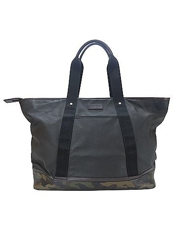 Coach Coach Tote Bag Weekend F70832 Signature Coated Canvas Black Green Camouflage Boston Men's COACH (view 1)