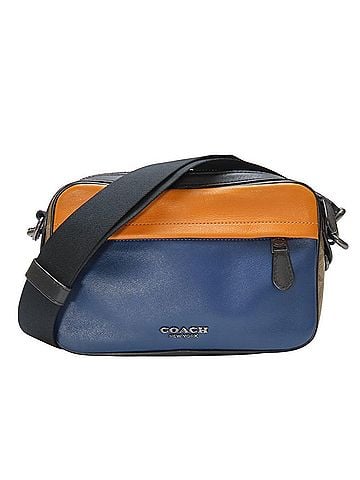 Coach Coach Shoulder Bag 89899 Camera Signature Leather Navy Multicolor Men's COACH (view 1)