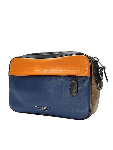 Coach Coach Shoulder Bag 89899 Camera Signature Leather Navy Multicolor Men's COACH (view 2)