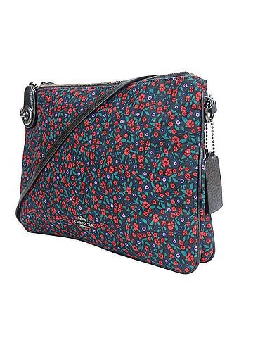 Coach Coach Shoulder Bag F59436 Nylon Leather Black Multicolor Flower Women's COACH (view 2)