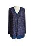 Chico's Print Multi Color Blue Red White Long Sleeve Blouse Size 3 - photo 1