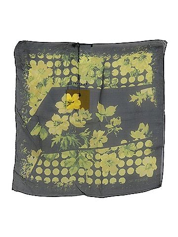 GF Ferre Black Yellow Floral Wrap Shawl Foulard Women's Scarf (view 1)