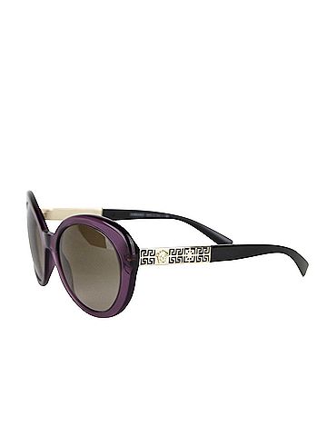 Versace Women's Gradient Transparent Violet Metal Oversized Sunglasses (view 1)