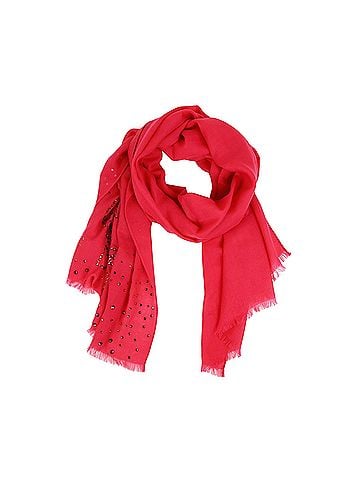 MCM Women's Magenta Love Potion Cashmere With Crystal Logo Scarf (view 2)