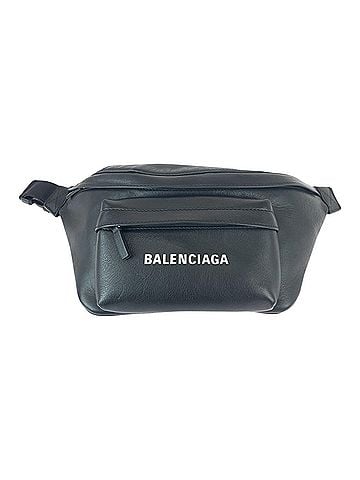 Balenciaga BALENCIAGA Everyday (552375) in black, white, silver hardware, and leather. This men's body bag/waist pouch/bum bag is perfect for men. (view 1)