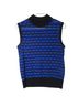 St. John Sport Print Blue Black Sleeveless Top Size P (petite) - photo 1
