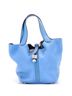 Hermès 100% Leather Blue Picotin Lock Bag Clemence MM One size - photo 1