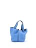 Hermès 100% Leather Blue Picotin Lock Bag Clemence MM One size - photo 4