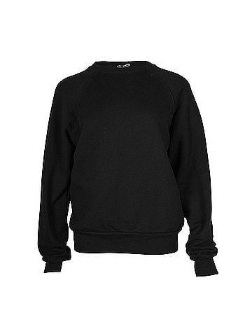 Reformation Reformation Crew Neck Sweater in Black Cotton (view 1)
