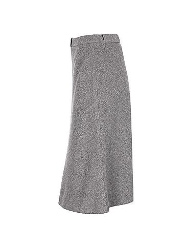 Max Mara  Max Mara A-Line Midi Skirt in Grey Wool (view 2)